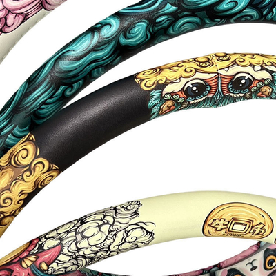 Verbessern Sie den Innenraum Ihres Autos mit -Chic PU Ledern Lenkraddeckel Custom Design